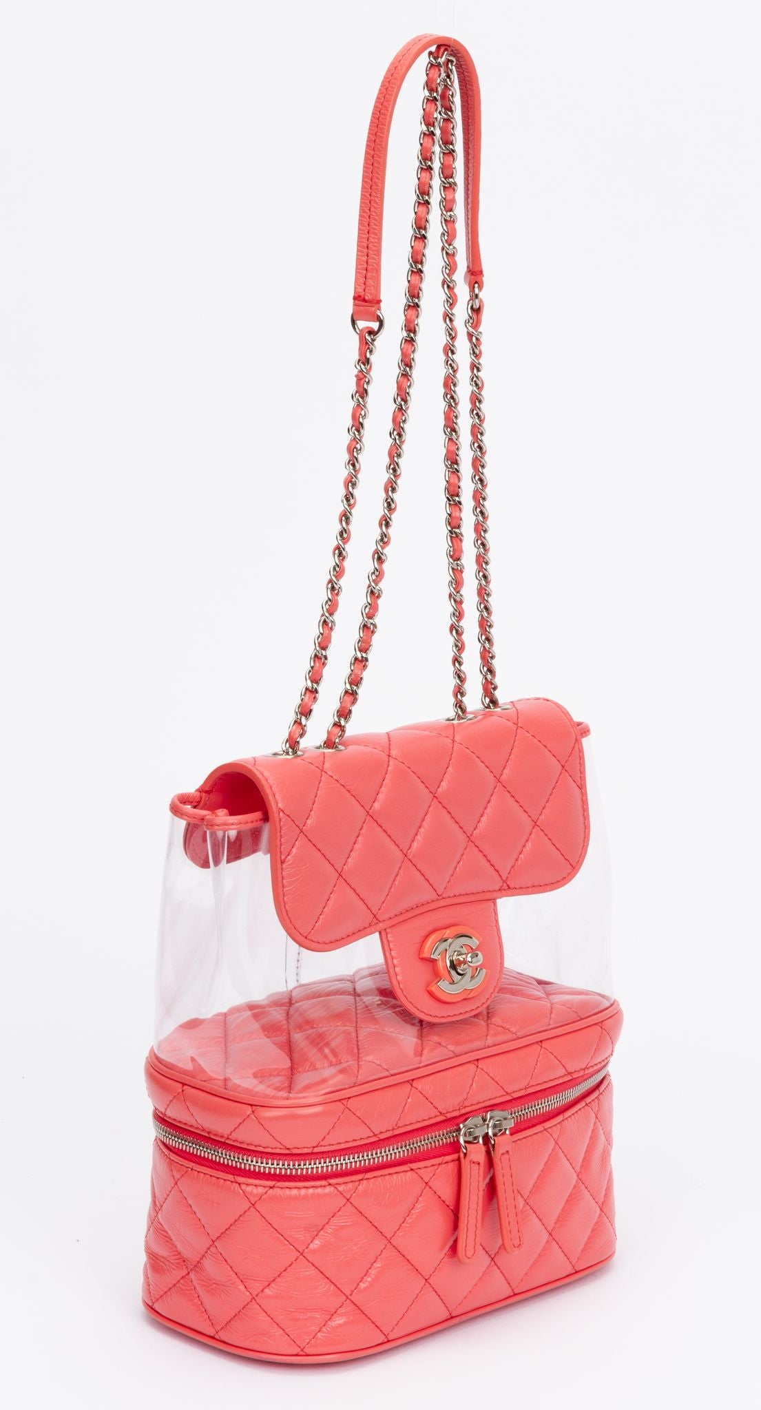 Chanel Pink Pvc Shoulder Tote Bag - Vintage Lux