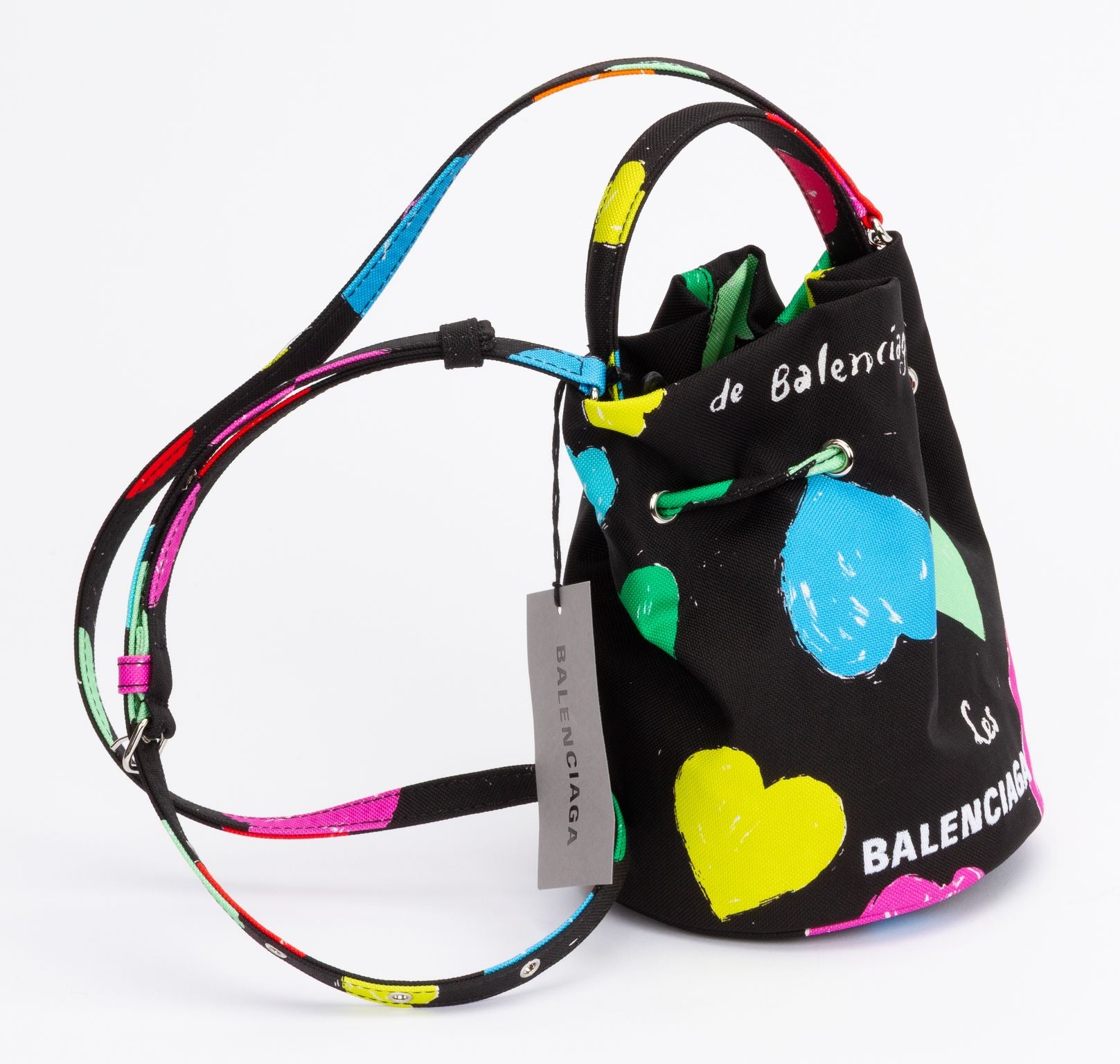 Balenciaga New Black Hearts Bucket Bag - Vintage Lux