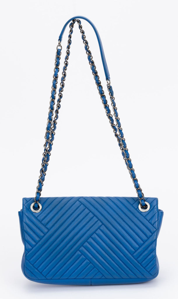 Chanel Blue Izmir Single Quilted Flap