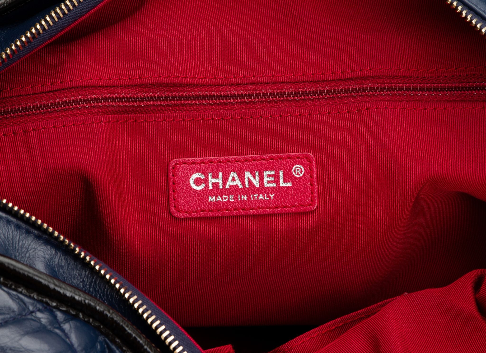 Chanel Large Blue Black Gabrielle Bag For Sale at 1stDibs