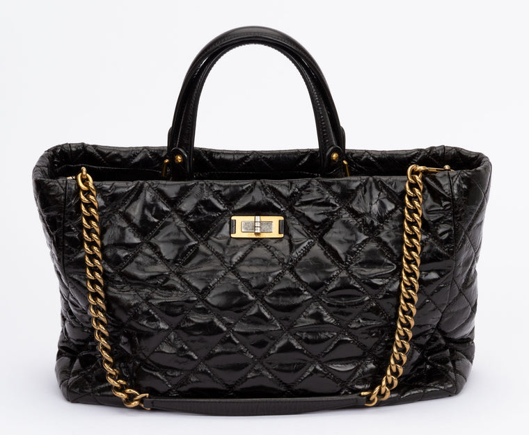 Chane Black Brushed Reissue 2 Way Tote
