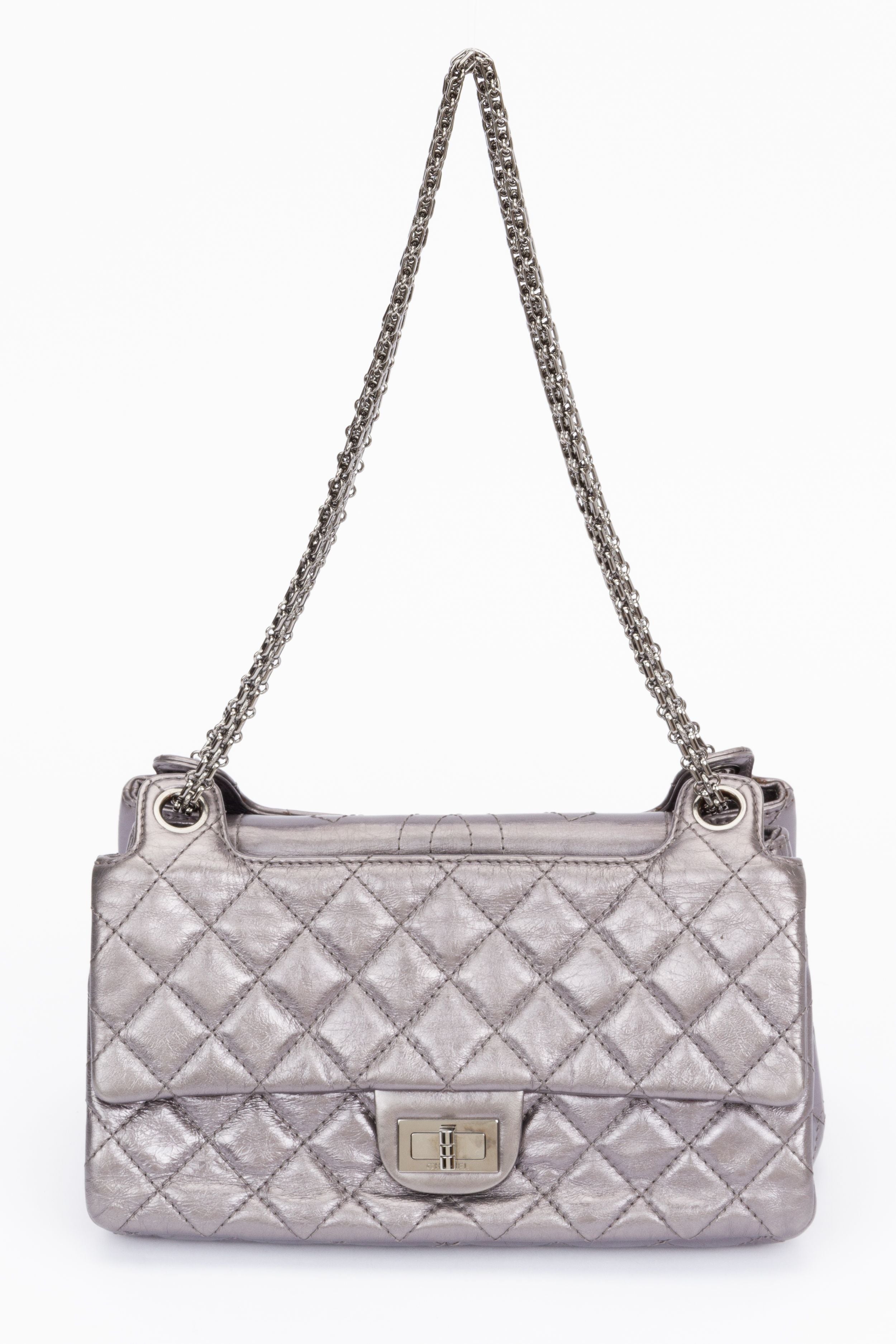 FWRD Renew Chanel Metallic Re-Issue 2.55 Flap Bag in Silver