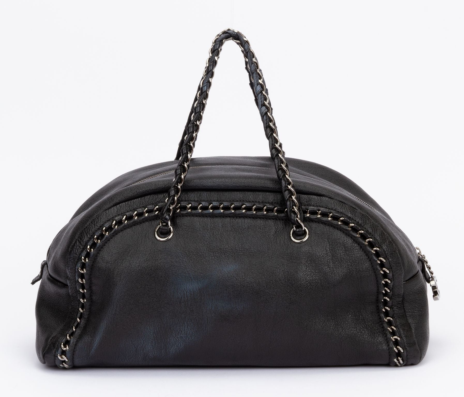 Chanel - Luxe Ligne Medium Bowler Bag Silver