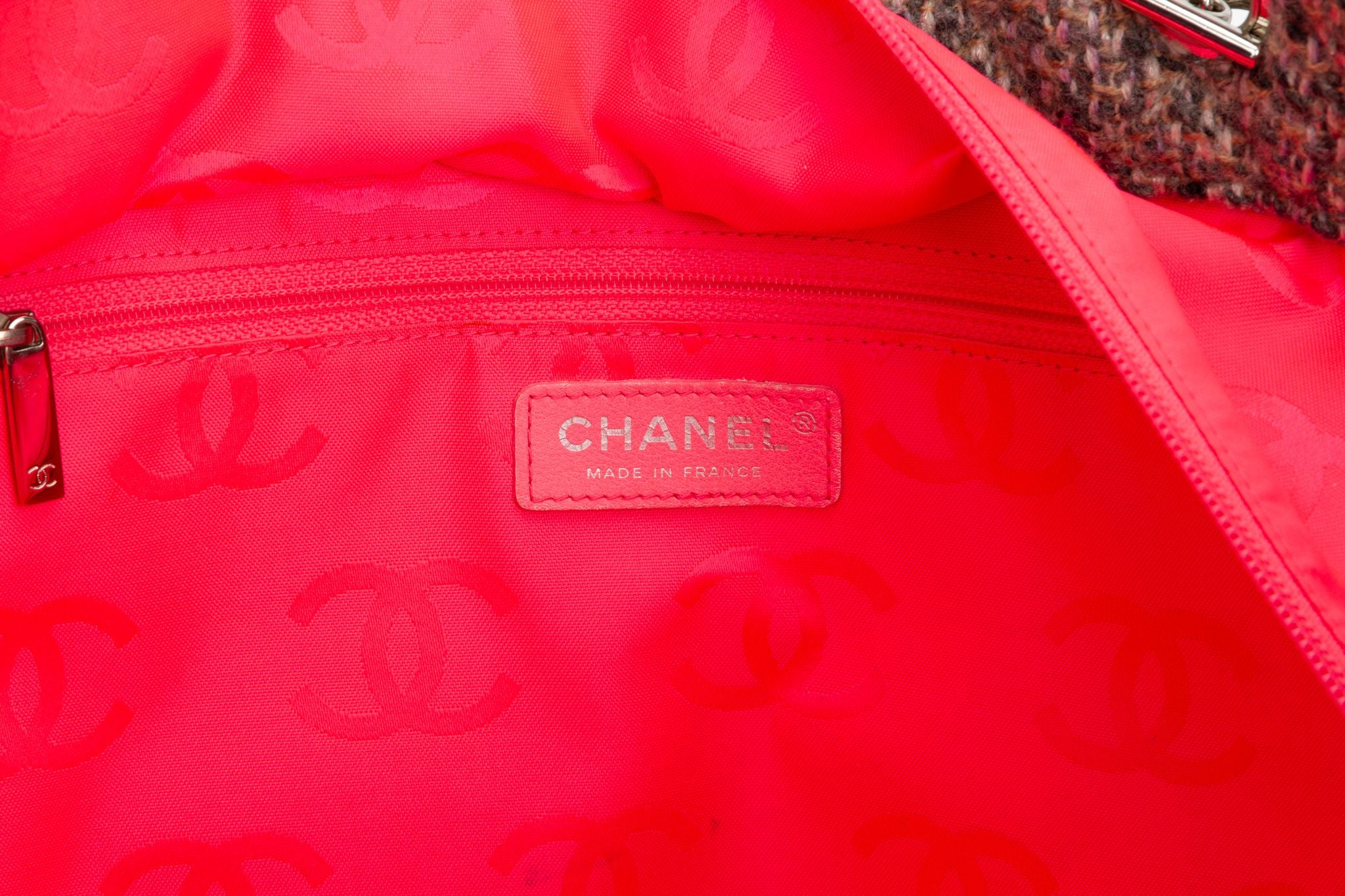 Chanel Grey Bouclè Wool Bag