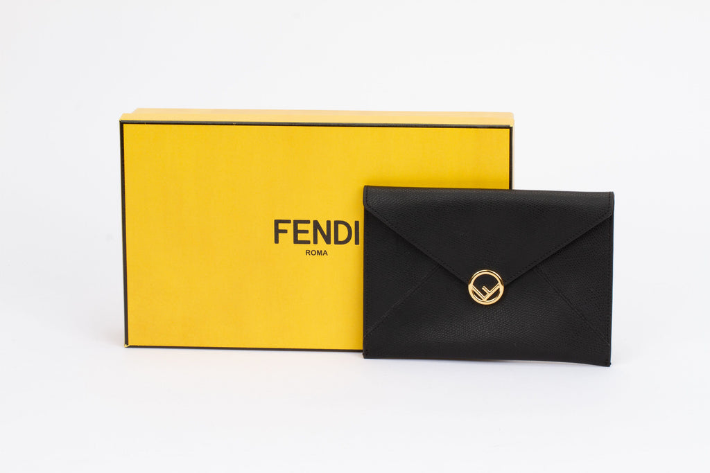 Fendi Envelope Pouch Black Medium