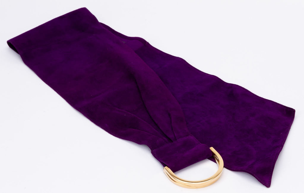 Fendi Vintage Wide Purple Suede Belt