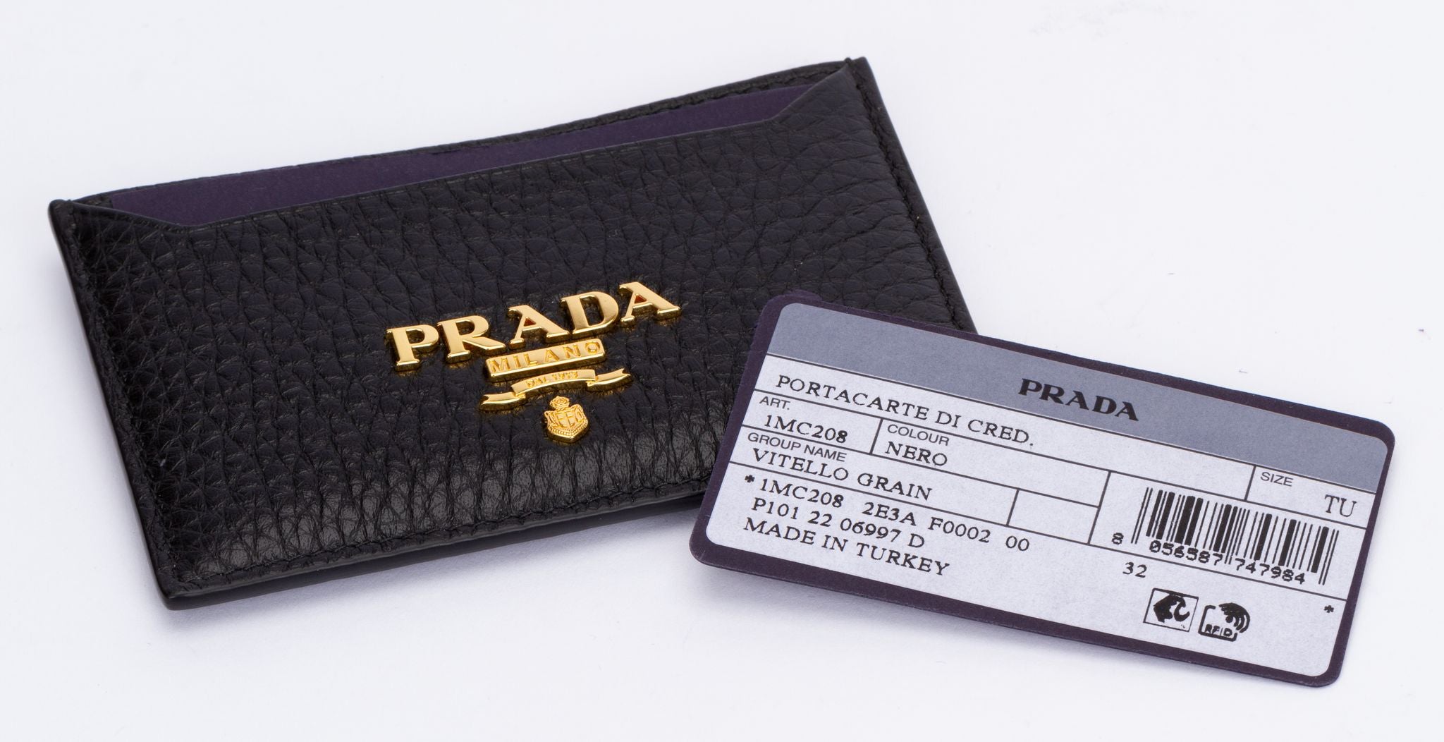 Prada Tri Color Saffiano Leather Card Holder Prada