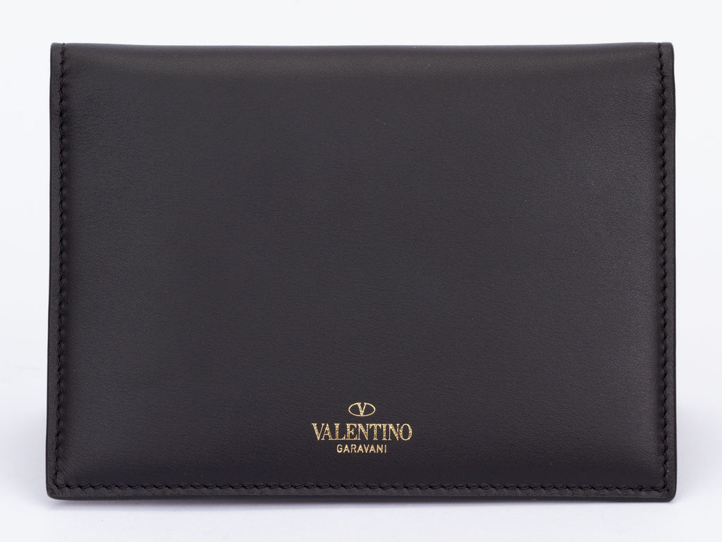 Valentino Passport Cover Black White