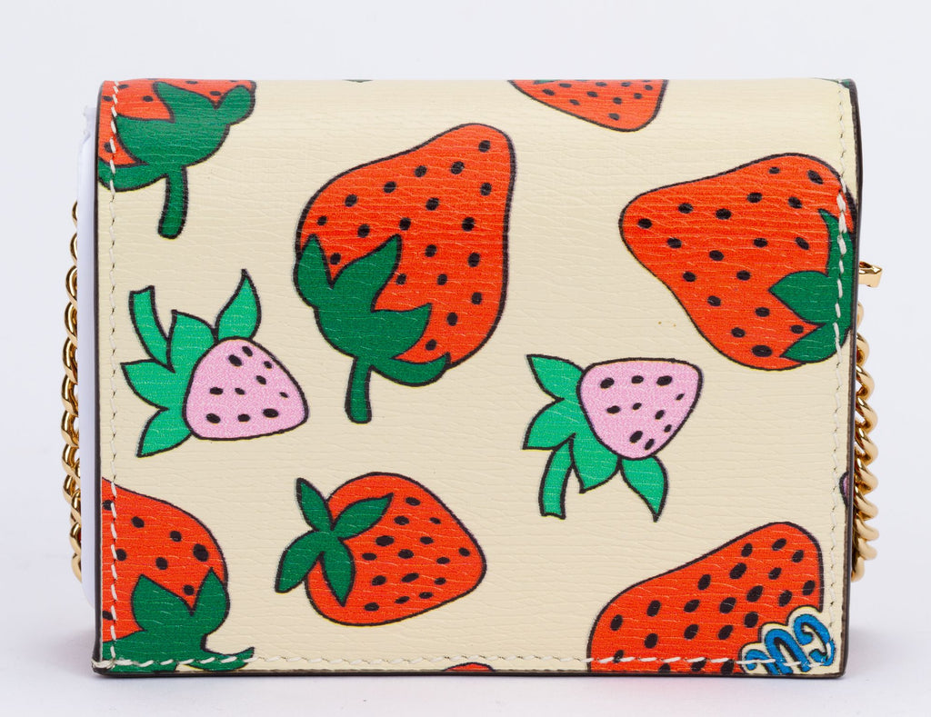 Gucci Zumi Strawberry Card Case Bag