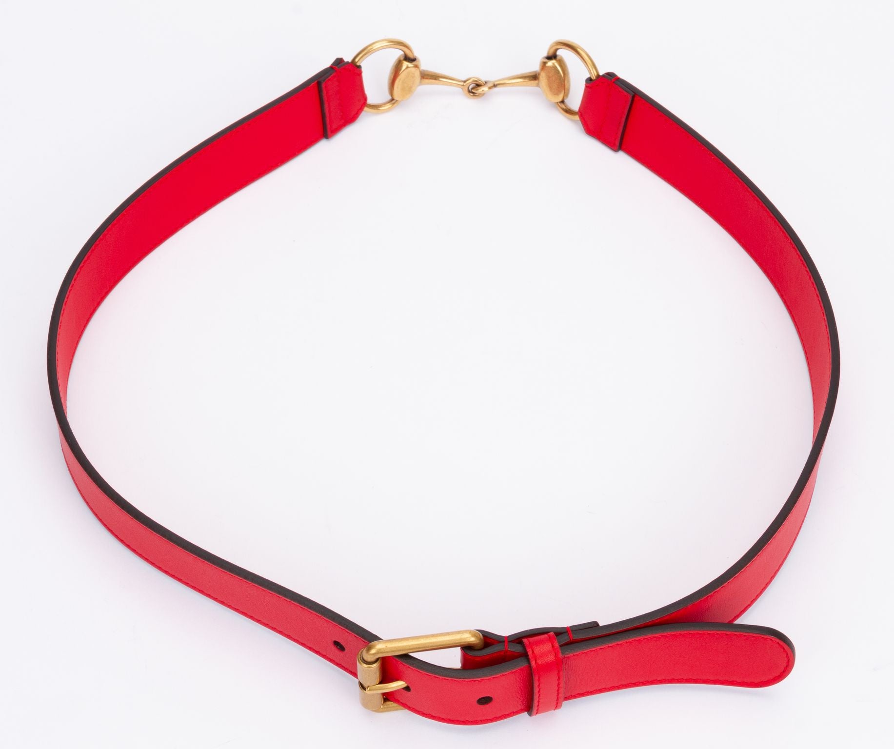 Gucci Leather Belt with Horse-bit Detail - Vintage Lux