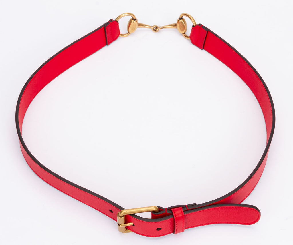 Gucci Leather Belt with Horse-bit Detail