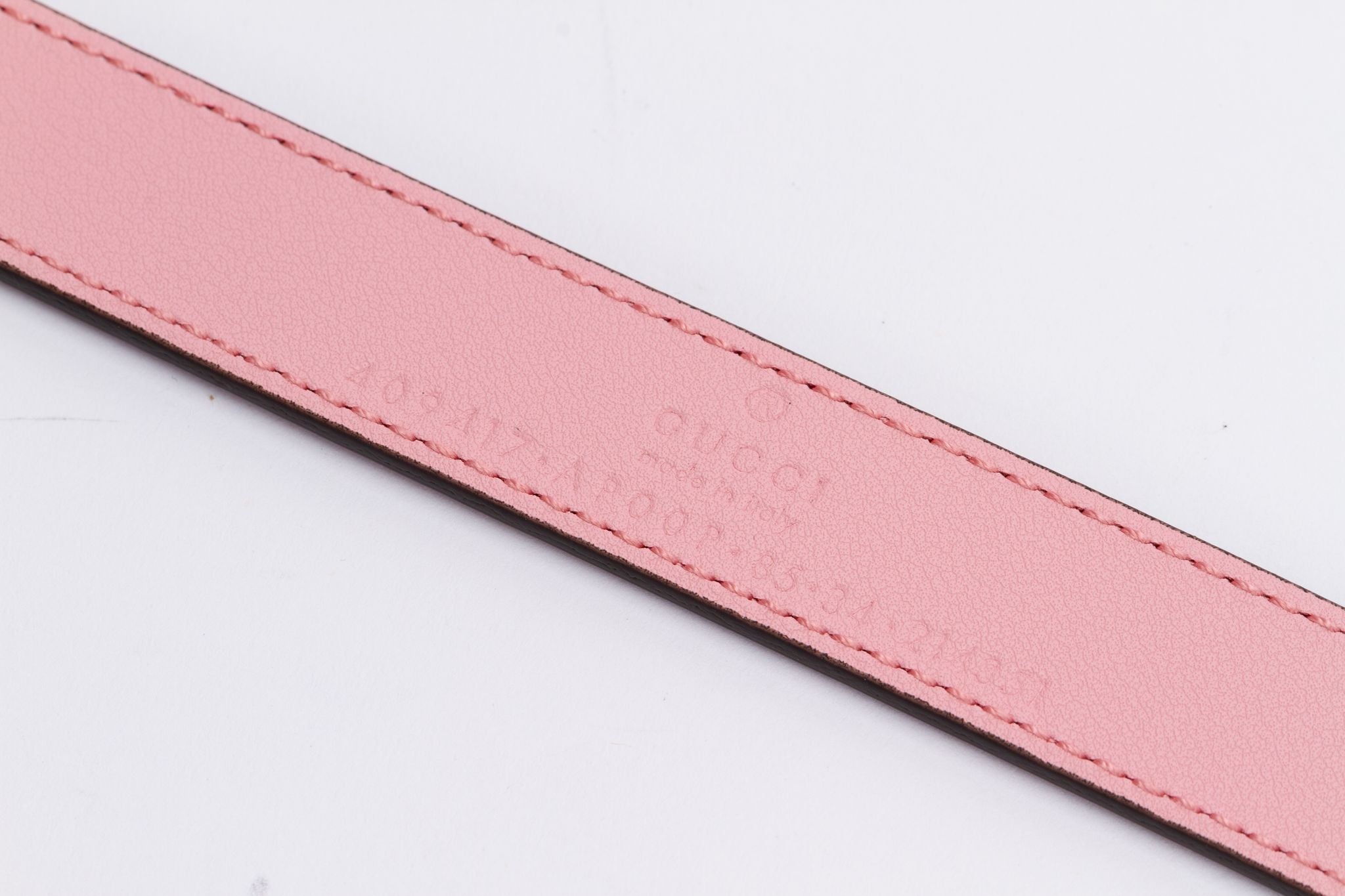 Gucci New Thin Belt Baby Pink - Vintage Lux