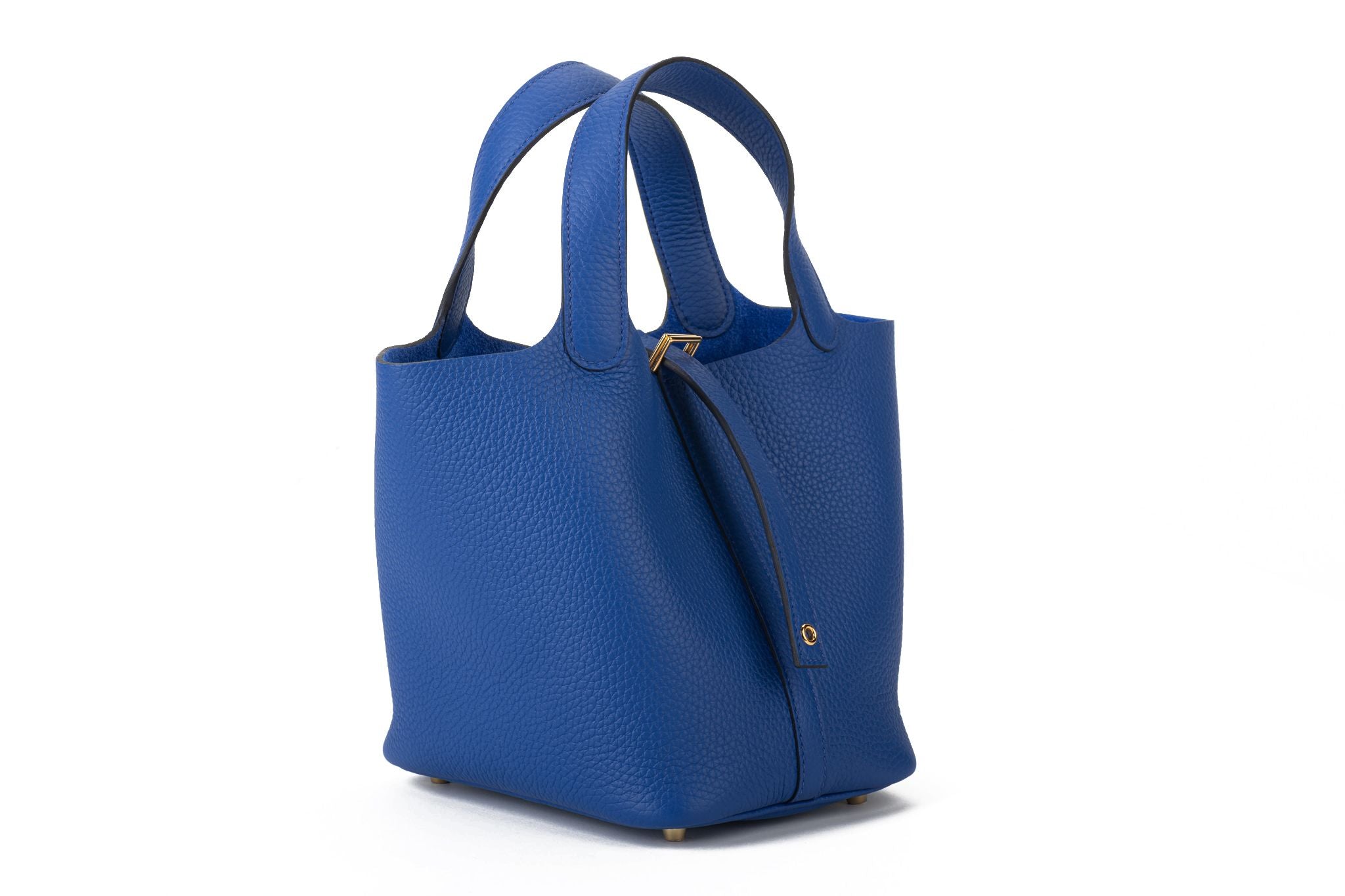 hermes picotin 18 (stamp u) royal blue clemence leather, gold