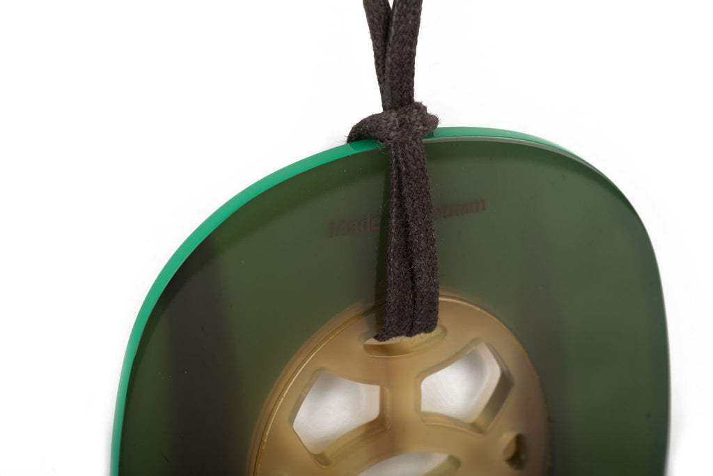 Hermès Green Horn Pendant Necklace