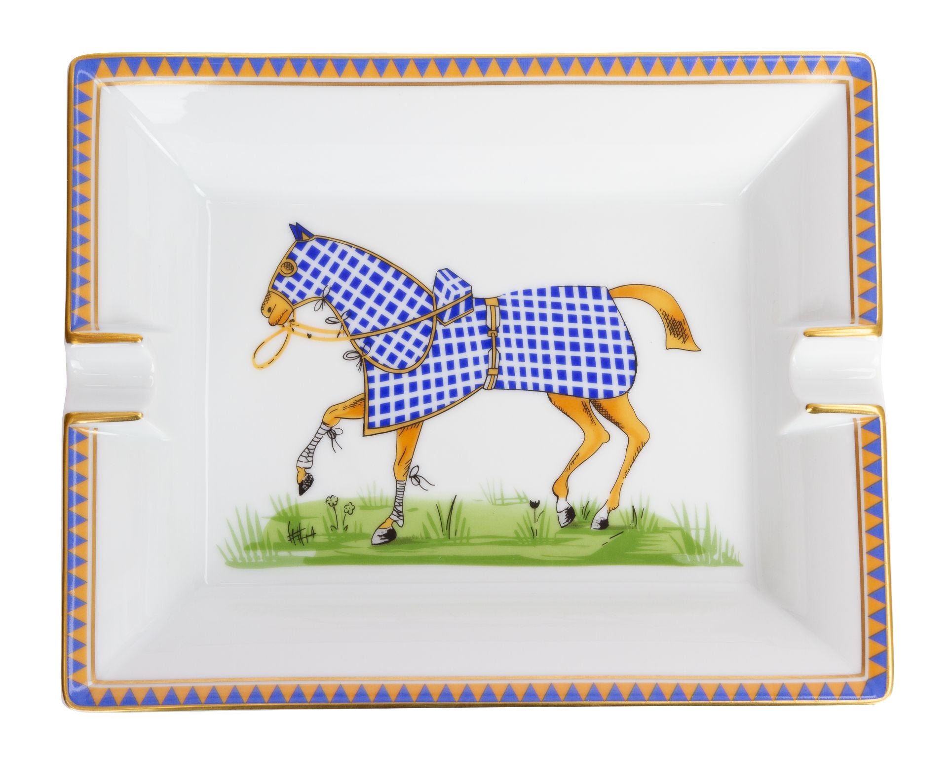 HERMES AUTHENTIC VINTAGE Collectable Porcelain Horse Ashtray Made