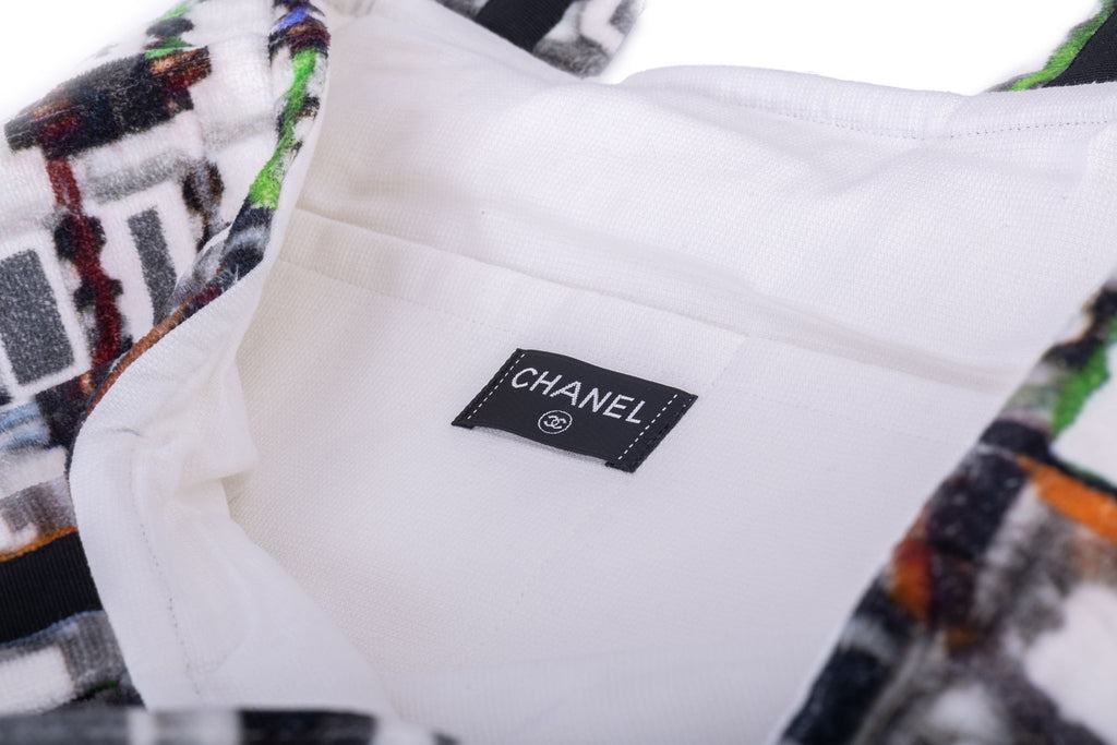 Chanel New Black/White Terry Cloth Bag