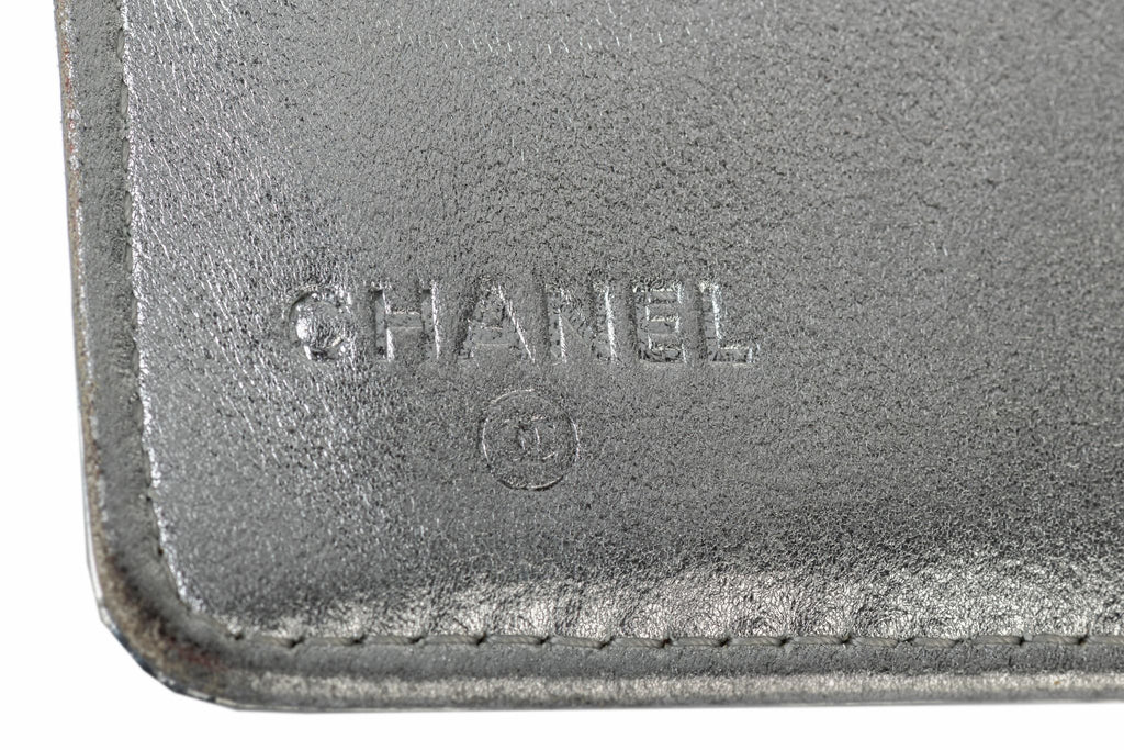 Chanel Preloved Silver Symbols Wallet