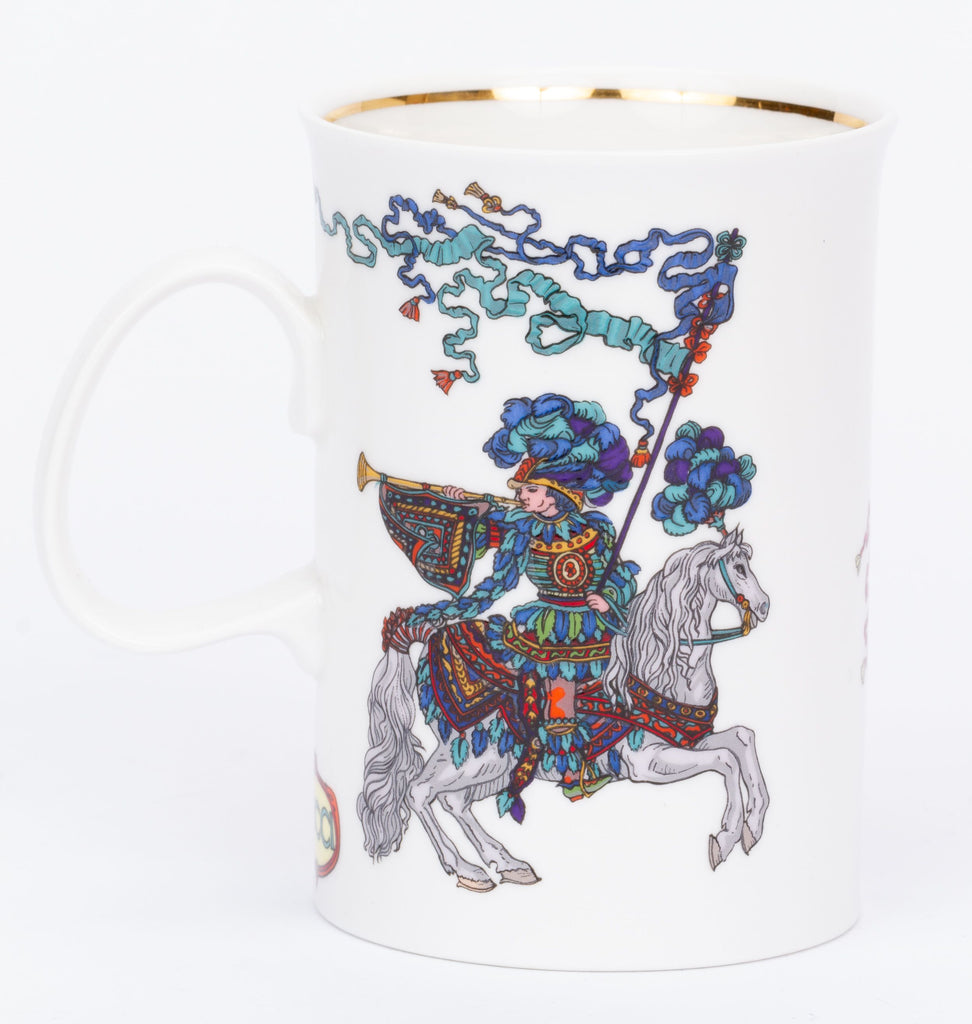 Gucci set/2 Porcelain Knights Tea Cups