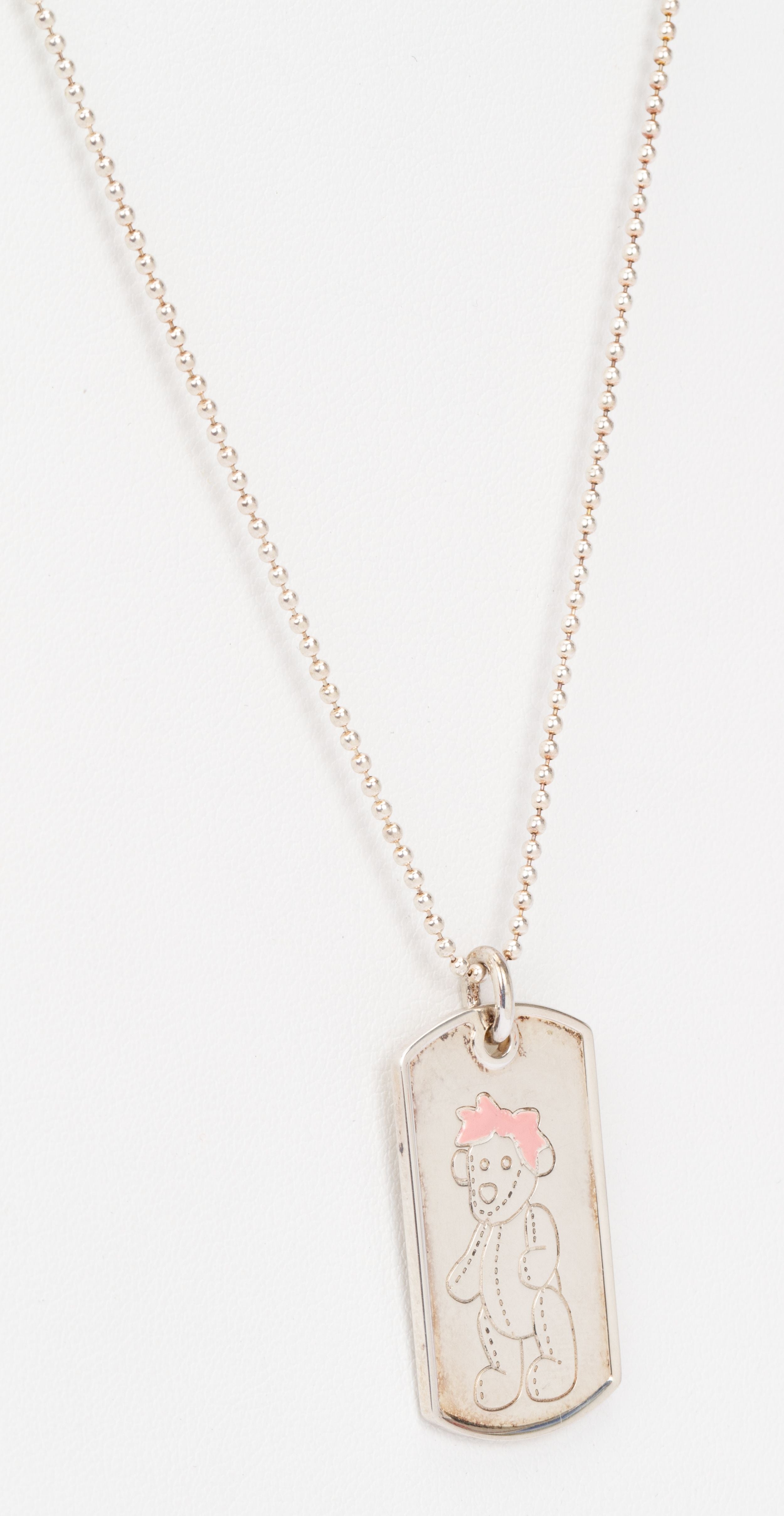 Gucci teddy bear necklace Clearance