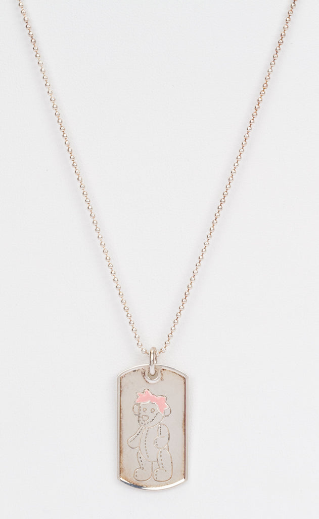 Gucci Sterling Teddy Bear Necklace