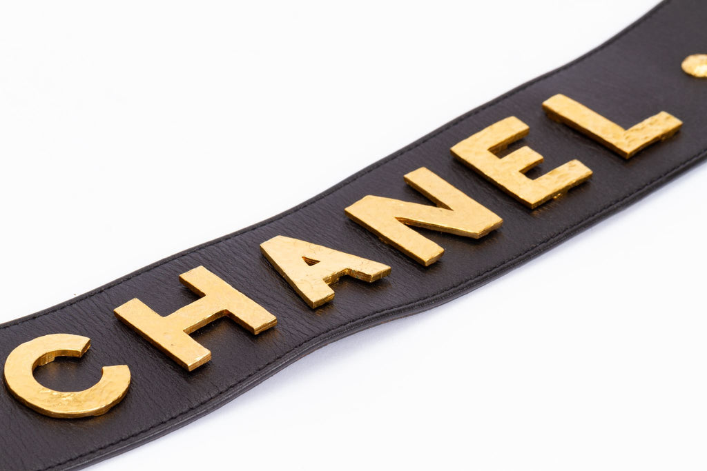 Chanel Rare Supermodel Black Gold Belt