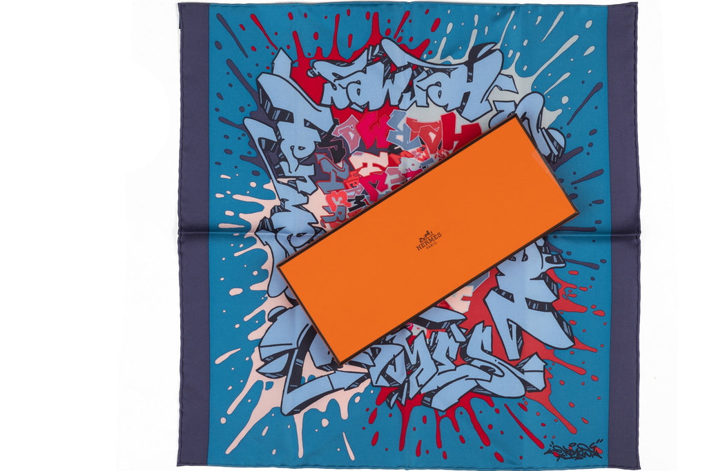 Hermès Blue Red Graffiti Gavroche
