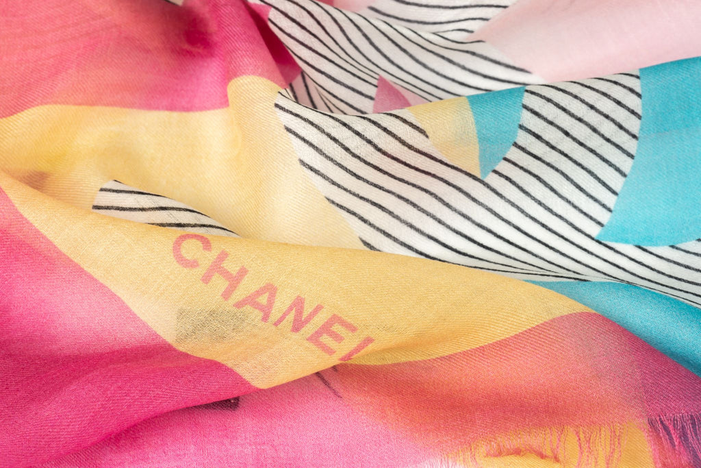 Chanel New Multicolor Checkers Shawl