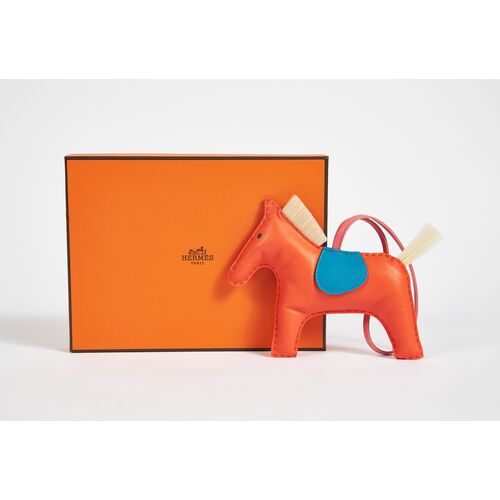 Hermès Orange Horsehair Rodeo Bag Charm - Vintage Lux
