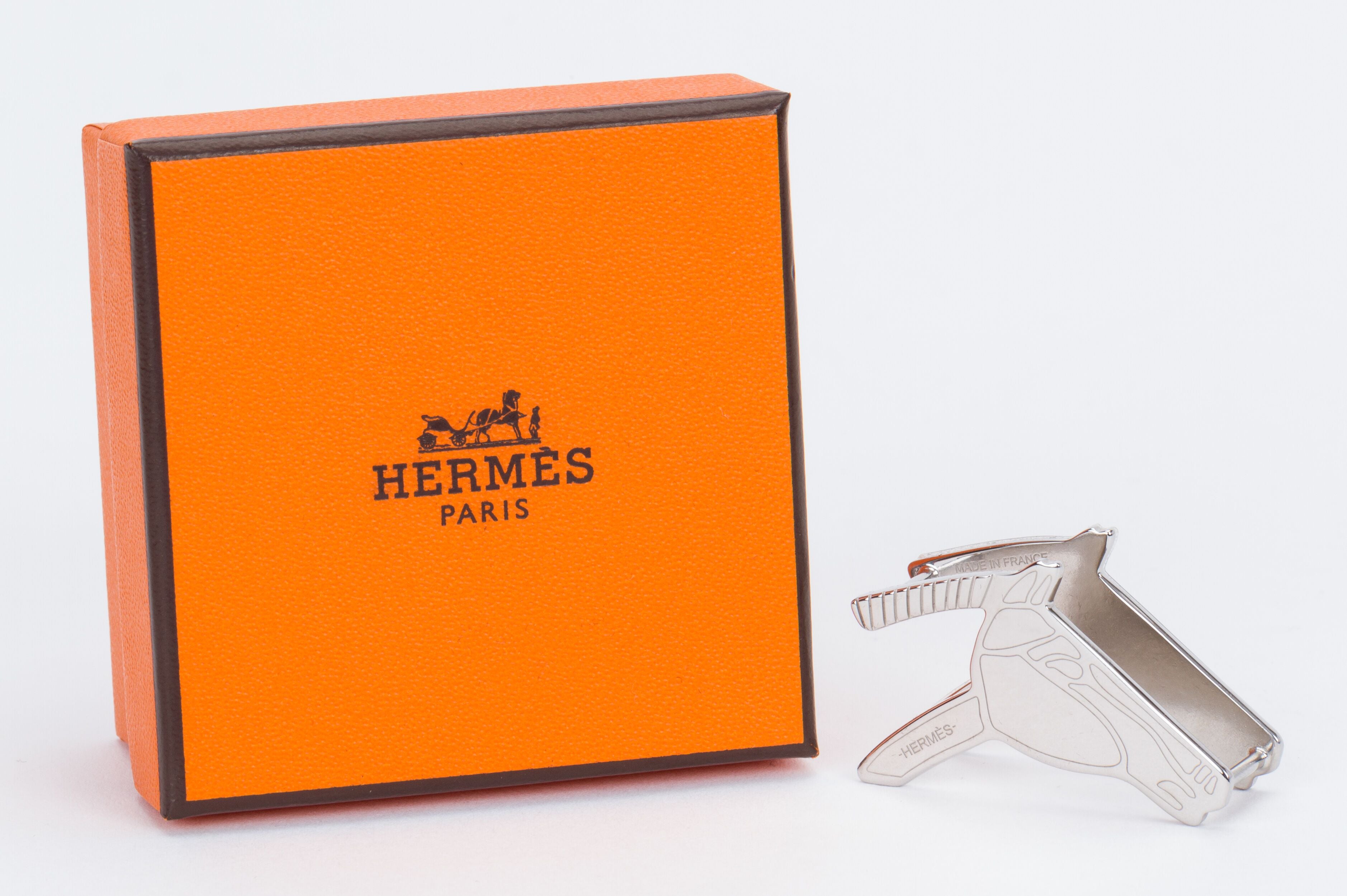 Hermes BNIB Palladium Money Clip - Vintage Lux