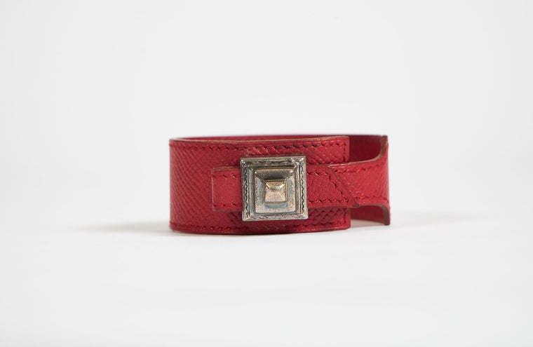 Hermès Red Epsom Tuareg Bracelet