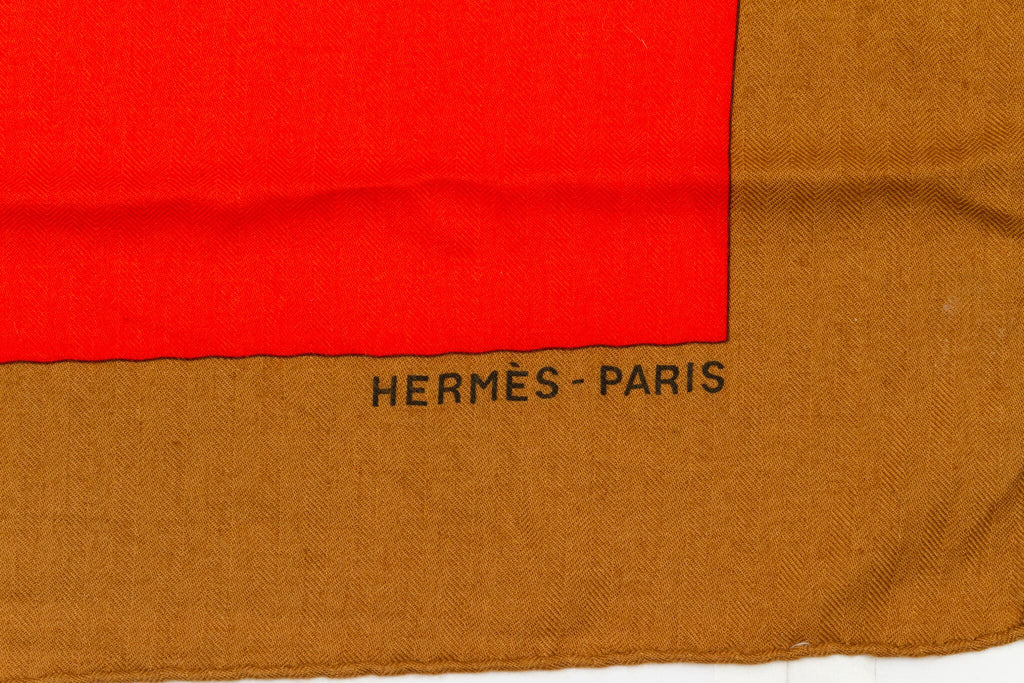 Hermès Fringe Cashmere Shawl 54"