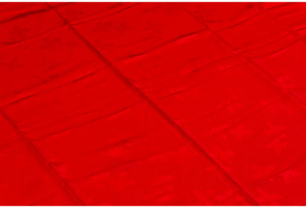 Yves Saint Laurent Red Silk Floral Shawl