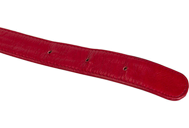 Chanel Red Leather Chain Belt