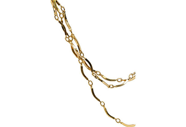 YSL Gold Triple Chain Necklace