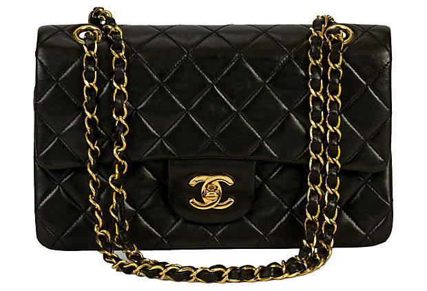 9" Chanel Black Classic Double Flap