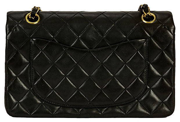 9" Chanel Black Classic Double Flap