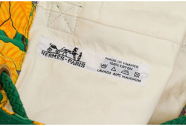 Hermès Large Yellow Parrots Beach Bag - Vintage Lux