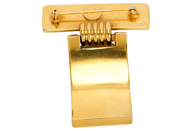 Celine Gold-Plated Bar Pin