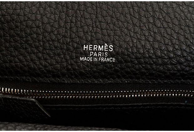 Hermes Vintage Black Clemence Pochette Belt Pouch DOCXZDE