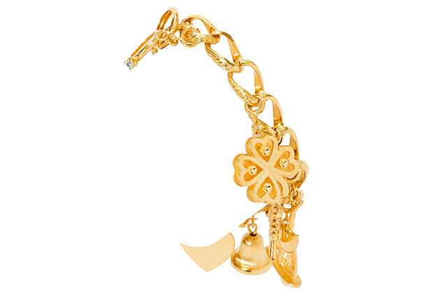 Monet 9-Charm Gold Bracelet