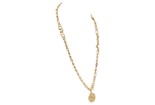 Givenchy Gold Chain Pendant Necklace