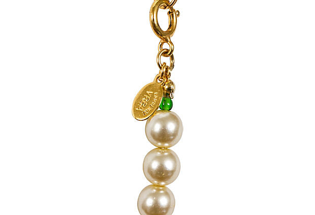 Vrba Fringe Beaded Pearl Necklace