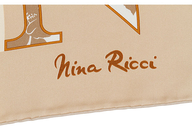 Nina Ricci Silk Logo Print Scarf