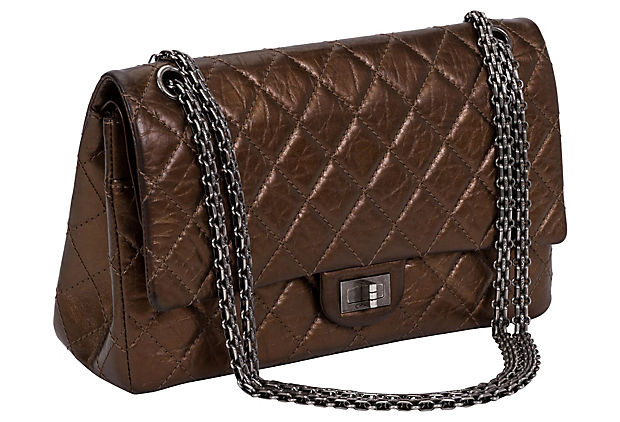 Chanel Bronze Double Flap Bag - Vintage Lux