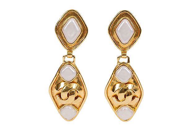 Chanel Gold & Gripoix Drop Earrings