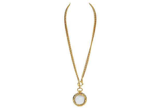 Chanel Magnifying Glass Loupe Pendant Necklace - Chanel