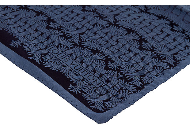 Louis Vuitton Black Monogram Pattern Silk Scarf Louis Vuitton