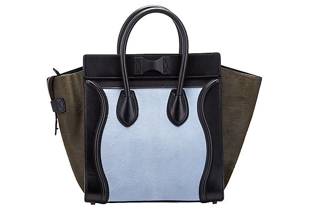 Céline Tricolor Pony Hair Mini Luggage