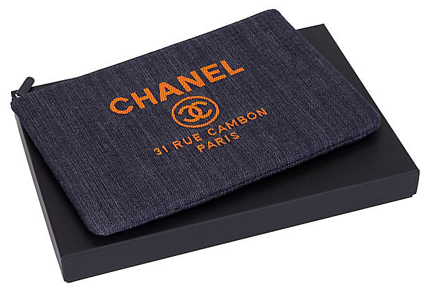 Chanel Large Denim Clutch