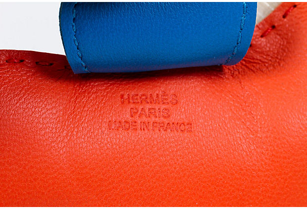 Hermes Crin MM Rodeo Bag Charm Poppy